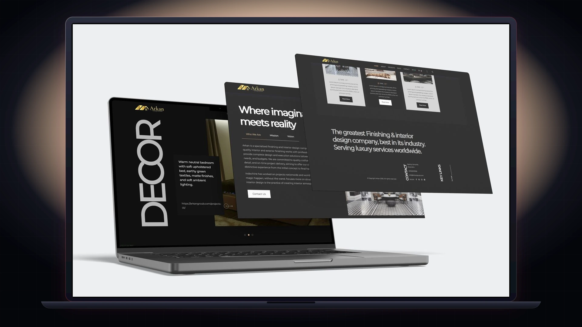 Arkan Luxury Architecture – Enterprise Web Experience